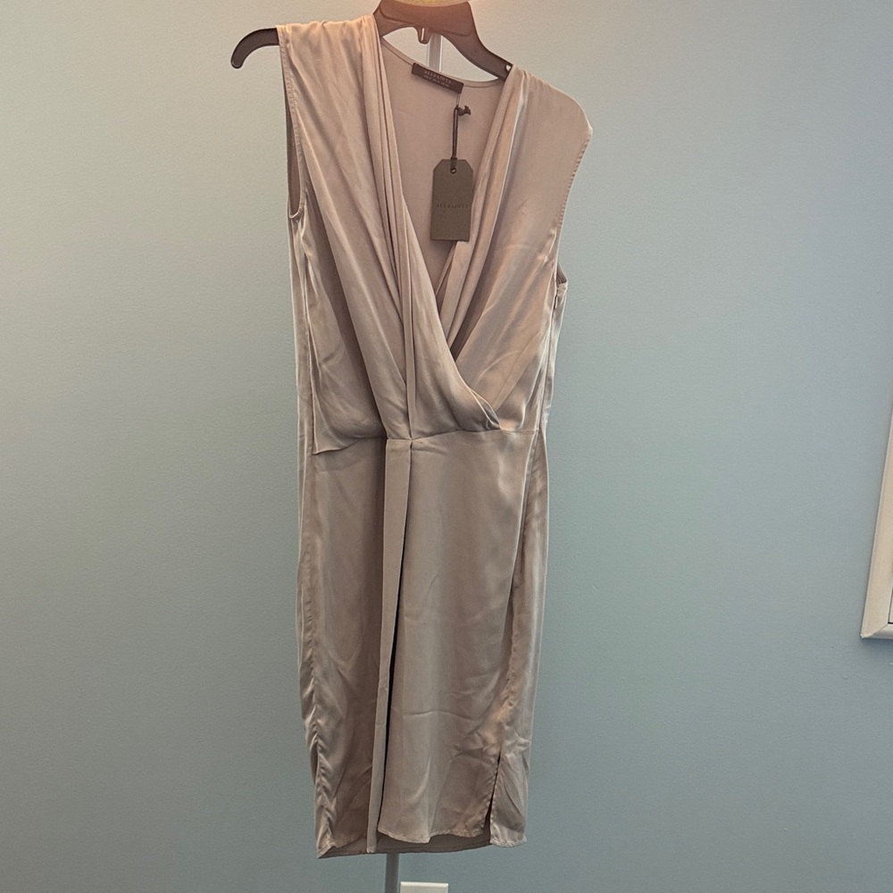 Elegant Gray Sleeveless Summer Dress